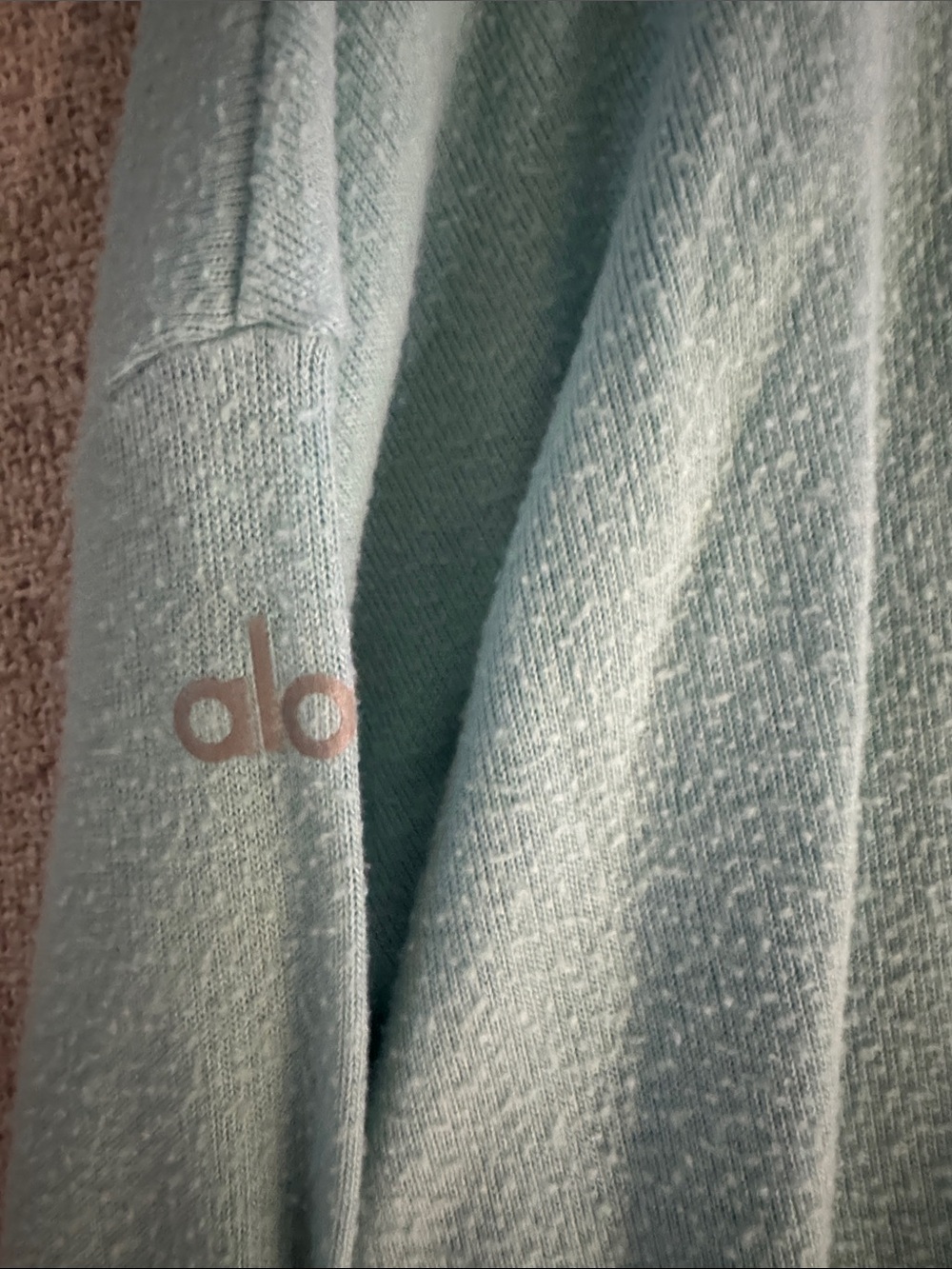 Women’s Lightweight Crewneck Sweater - Seafoam Blue - Picture 4 of 4